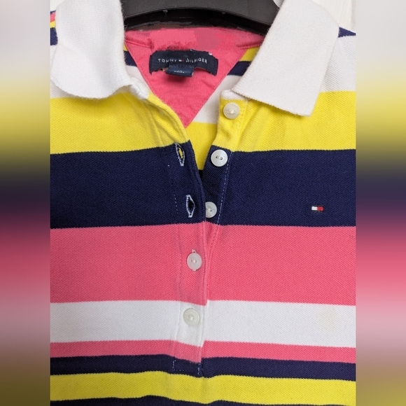 Tommy Hilfiger Girls (Size 10) Striped Polo Dress - Picture 2 of 6